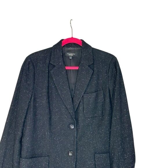 Talbots Collection Gray Black Speckled Wool Blazer | Size 14 - Picture 3 of 8